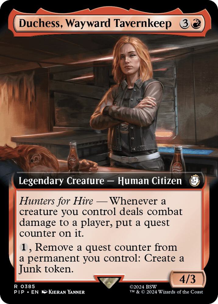 Duchess Wayward Tavernkeep Extended Art 385 (Universes Beyond: Fallout)  - Foil | Good Games Adelaide SA