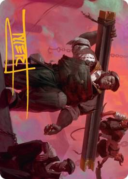 The Beamtown Bullies Art Card Gold Stamped Signature 39 (Art Series: Streets of New Capenna)  | Good Games Adelaide SA