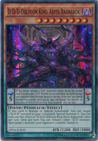 D/D/D Oblivion King Abyss Ragnarok [OP04-EN010] Super Rare | Good Games Adelaide SA