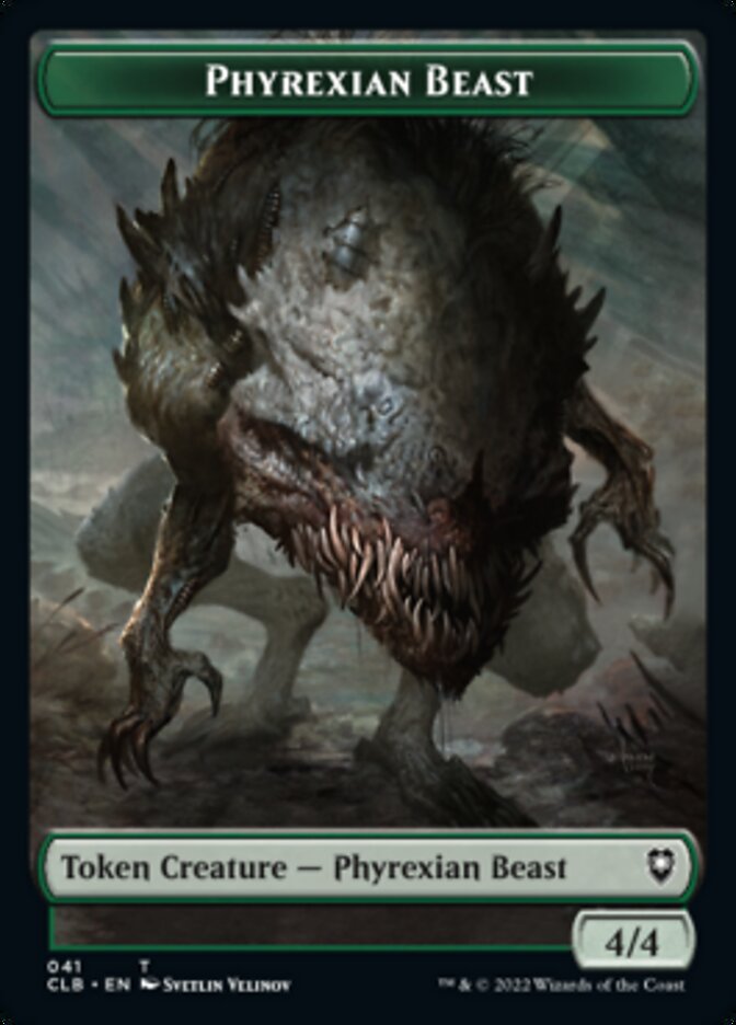 Phyrexian Beast // Wurm Double-sided Token [Commander Legends: Battle for Baldur's Gate Tokens] | Good Games Adelaide SA