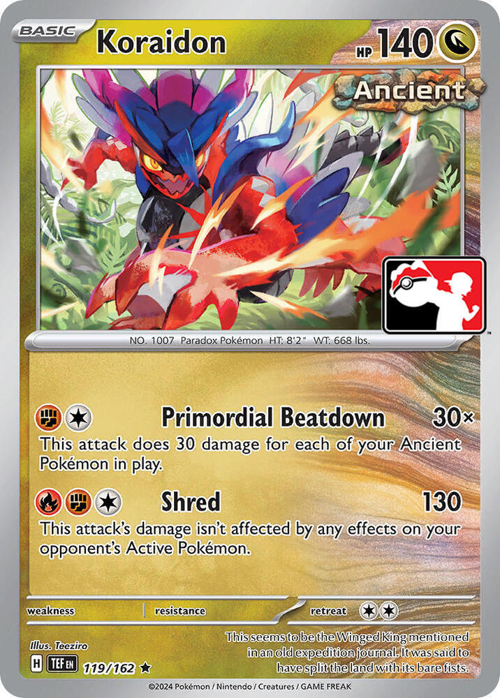 Koraidon Series 5/6 119/162 (Prize Pack Series Cards)  | Good Games Adelaide SA