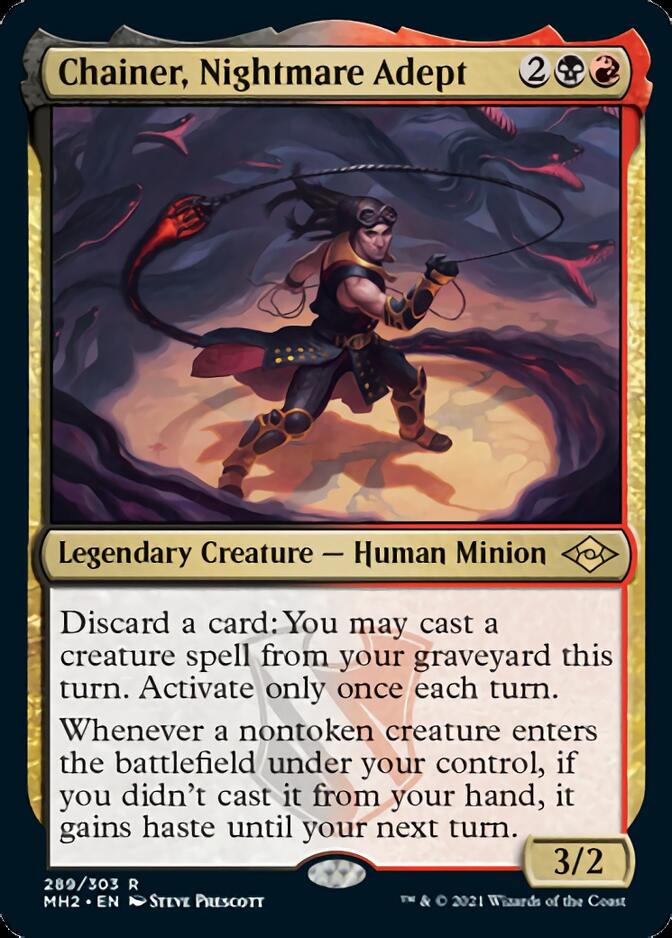 Chainer, Nightmare Adept (Etched Foil) [Modern Horizons 2] | Good Games Adelaide SA