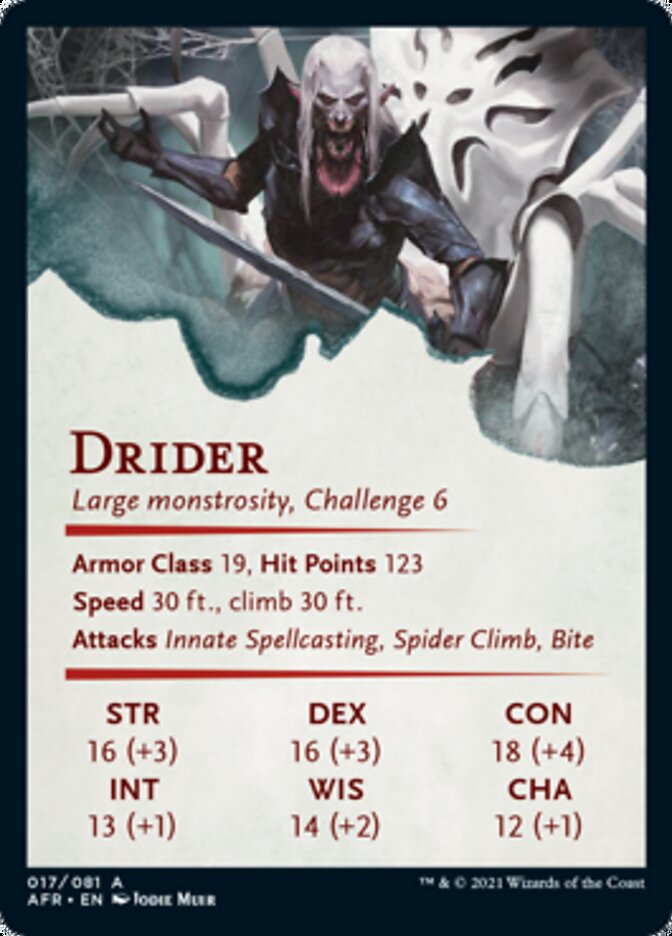Drider Art Card [Dungeons & Dragons: Adventures in the Forgotten Realms Art Series] | Good Games Adelaide SA