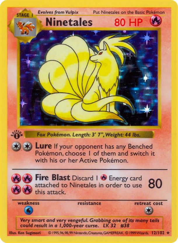 Ninetales 012/102 (Base Set (Shadowless))  - 1st Edition Holofoil | Good Games Adelaide SA