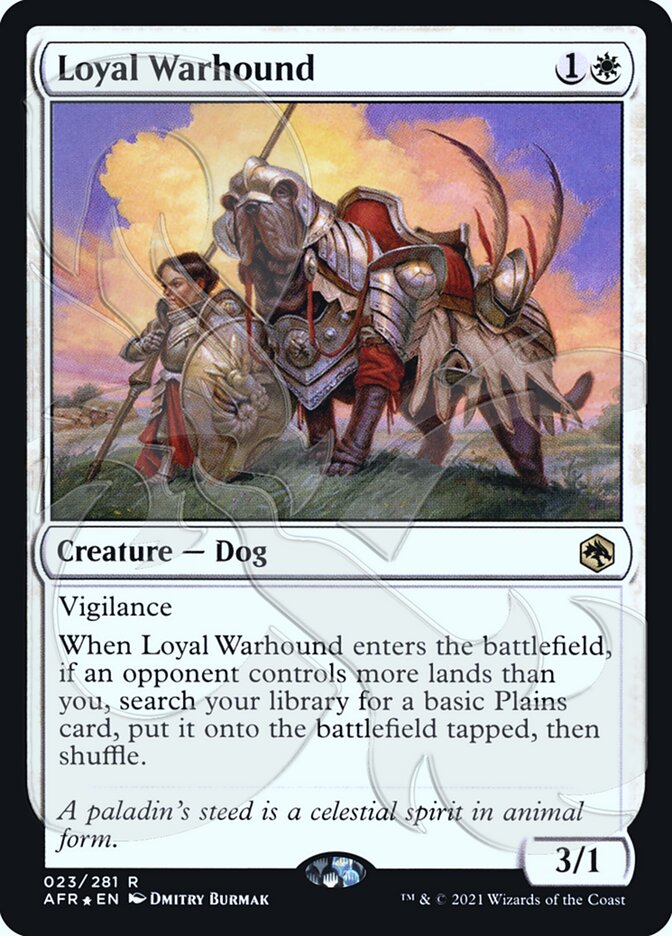 Loyal Warhound (Ampersand Promo) [Dungeons & Dragons: Adventures in the Forgotten Realms Promos] | Good Games Adelaide SA