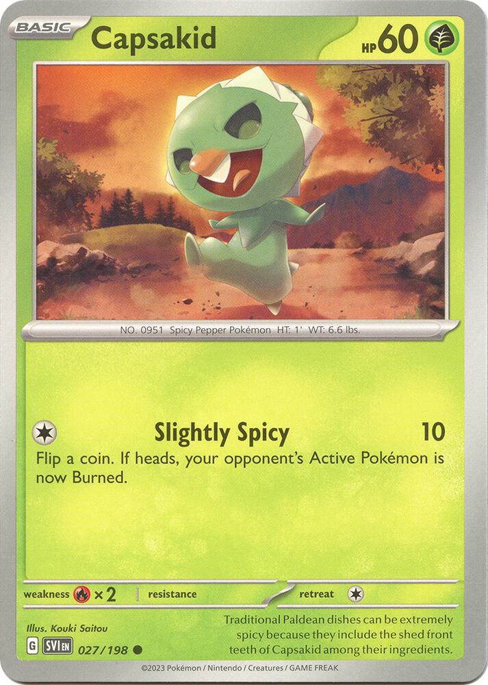 Capsakid 027/198 (SV01: Scarlet & Violet Base Set)  | Good Games Adelaide SA