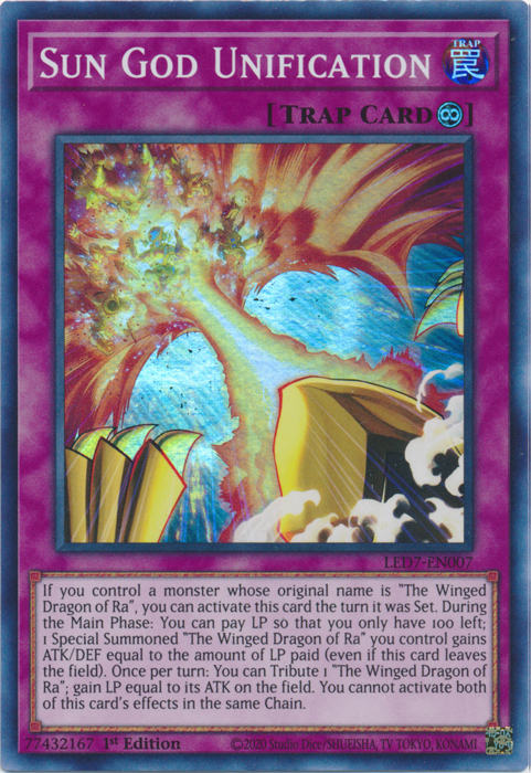 Sun God Unification [LED7-EN007] Super Rare | Good Games Adelaide SA