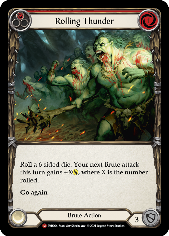 Rolling Thunder [EVR004] (Everfest)  1st Edition Rainbow Foil | Good Games Adelaide SA