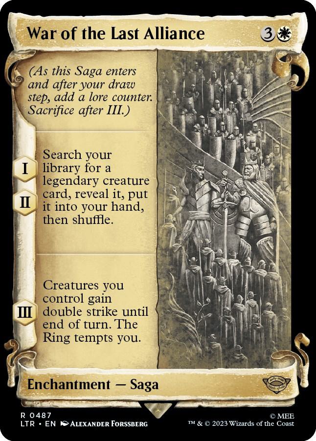 War of the Last Alliance 487 (Universes Beyond: The Lord of the Rings: Tales of Middle-earth)  - Showcase Scroll Foil | Good Games Adelaide SA