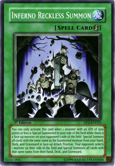 Inferno Reckless Summon [DP2-EN025] Super Rare | Good Games Adelaide SA