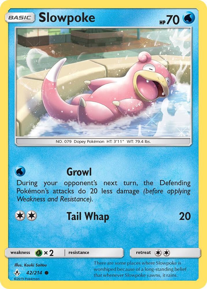 Slowpoke 42/214 (SM - Unbroken Bonds)  | Good Games Adelaide SA