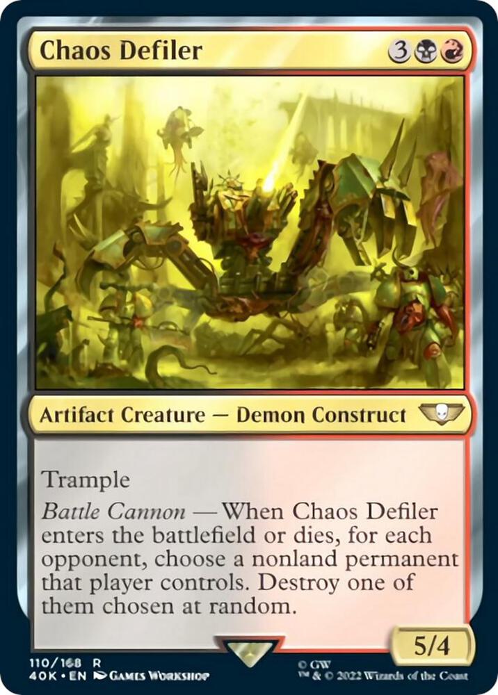 Chaos Defiler Surge Foil 110 (Universes Beyond: Warhammer 40,000)  - Foil | Good Games Adelaide SA