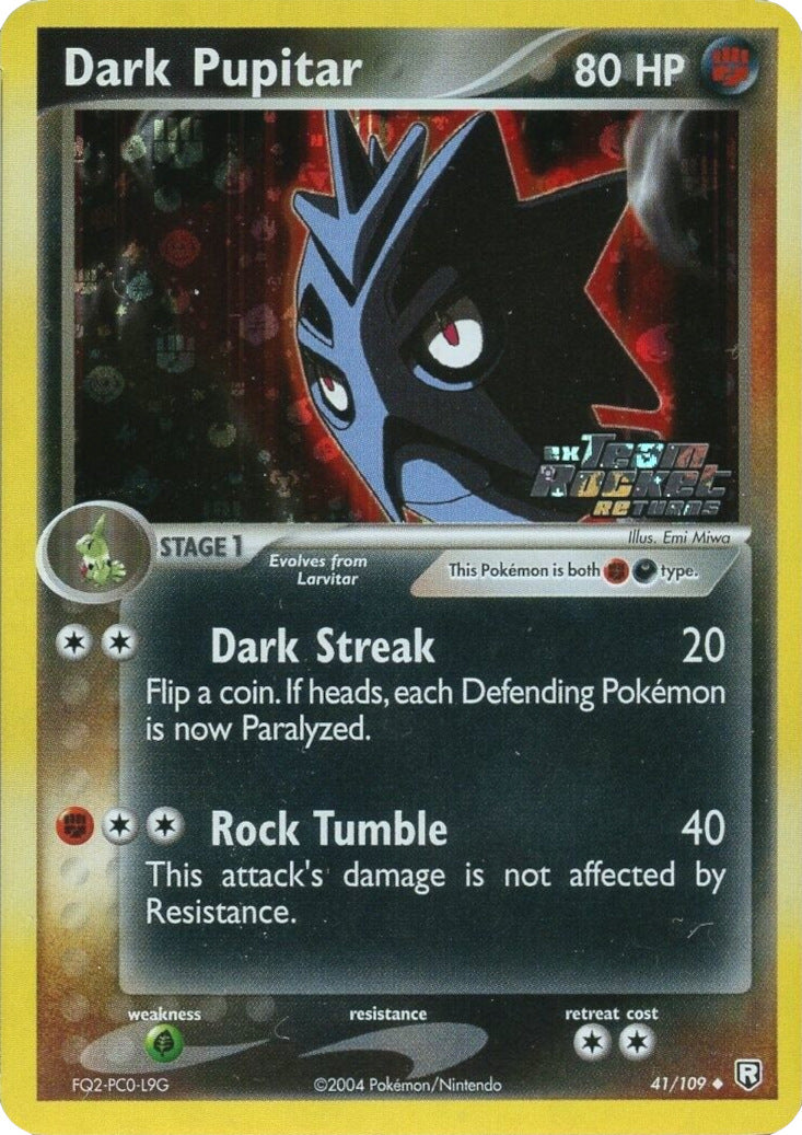 Dark Pupitar (41/109) (Stamped) [EX: Team Rocket Returns] | Good Games Adelaide SA