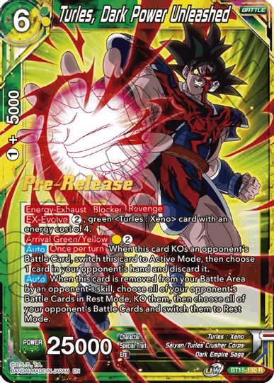 Turles, Dark Power Unleashed (BT15-150) [Saiyan Showdown Prerelease Promos] | Good Games Adelaide SA