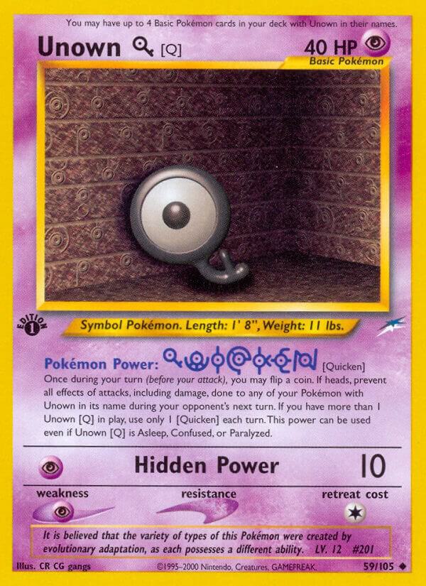 Unown Q 059/105 (Neo Destiny)  - 1st Edition | Good Games Adelaide SA