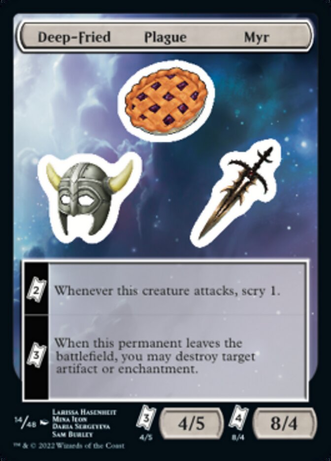 Deep-Fried Plague Myr [Unfinity Stickers] | Good Games Adelaide SA