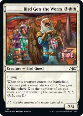 _____ Bird Gets the Worm Galaxy Foil 291 (Unfinity)  - Foil | Good Games Adelaide SA