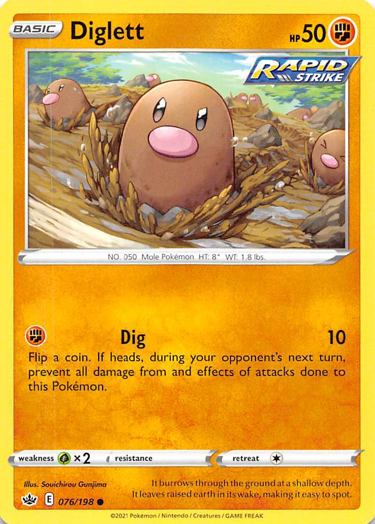 Diglett (076/198) [Sword & Shield: Chilling Reign] | Good Games Adelaide SA