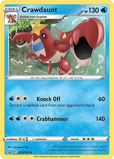 Crawdaunt 039/163 (SWSH05: Battle Styles)  | Good Games Adelaide SA