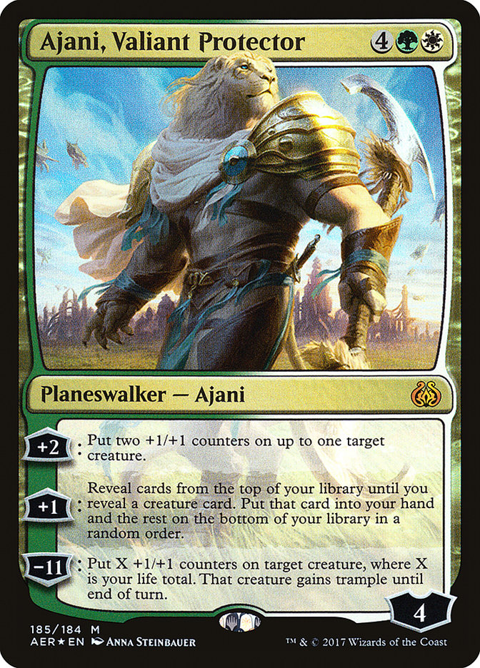 Ajani, Valiant Protector 185 (Aether Revolt)  - Foil | Good Games Adelaide SA