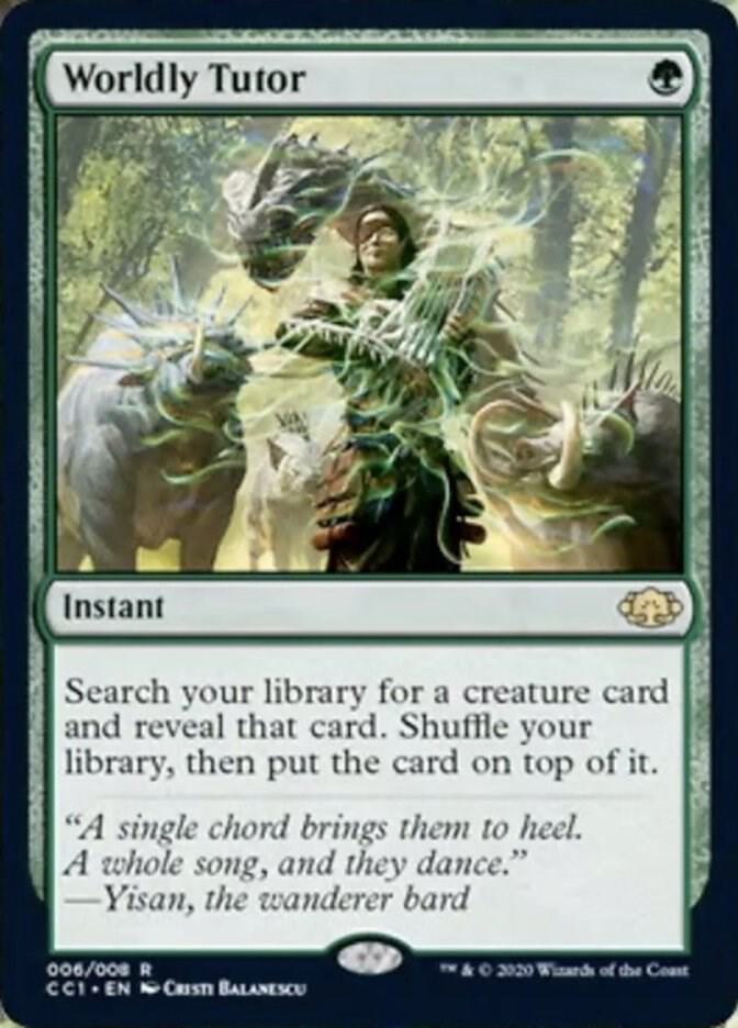 Worldly Tutor 6 (Commander Collection: Green)  - Foil | Good Games Adelaide SA