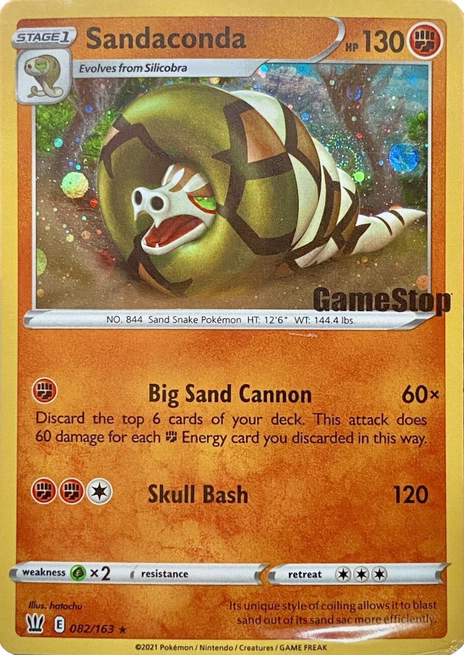 Sandaconda (082/163) (Gamestop Exclusive) [Sword & Shield: Battle Styles] | Good Games Adelaide SA