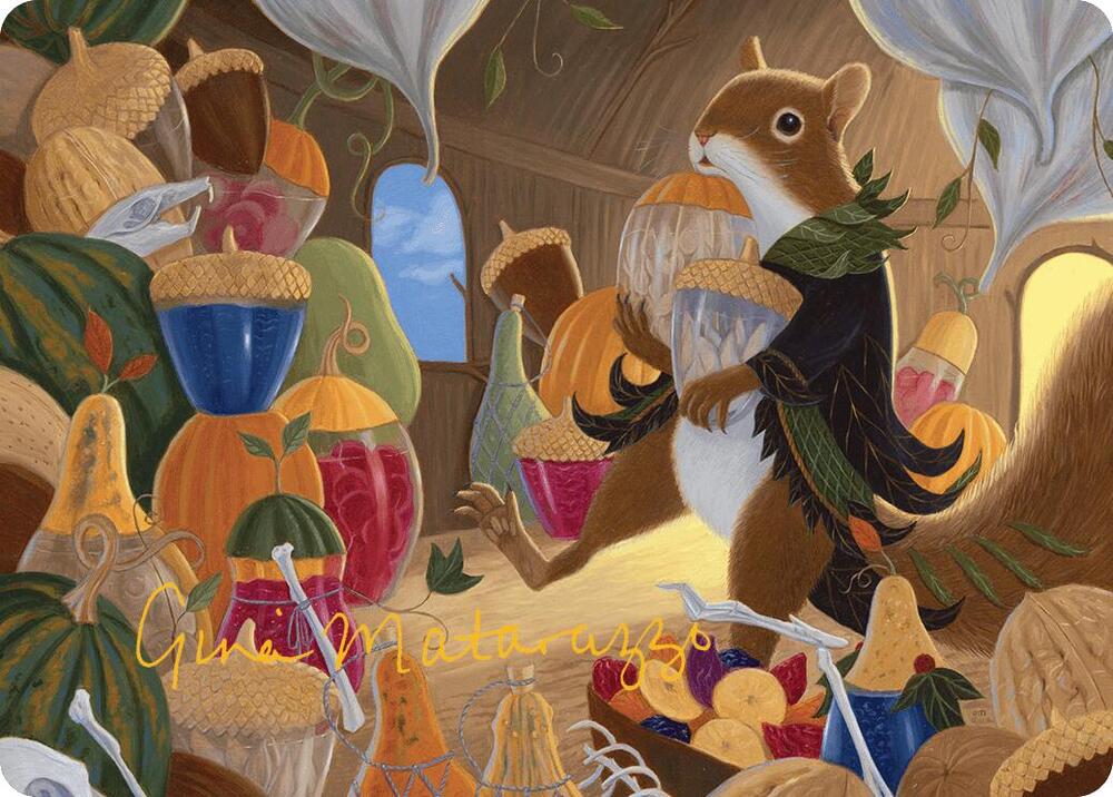 Stocking the Pantry Art Card Gold Stamped Signature 24 (Art Series: Bloomburrow)  | Good Games Adelaide SA