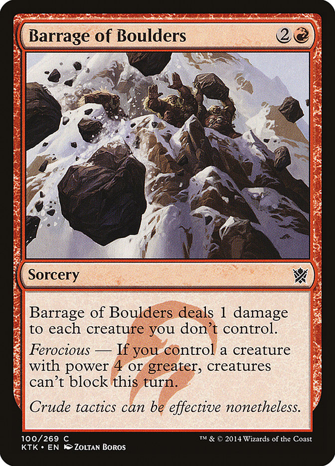 Barrage of Boulders 100 (Khans of Tarkir)  - Foil | Good Games Adelaide SA