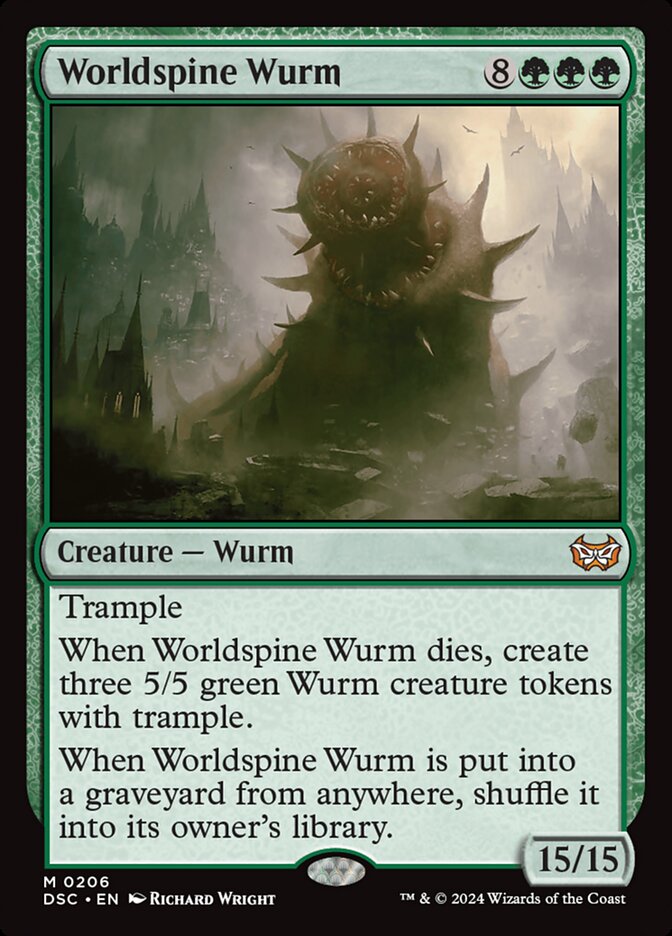 Worldspine Wurm 206 (Commander: Duskmourn: House of Horror)  | Good Games Adelaide SA