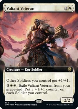 Valiant Veteran Extended Art 390 (Dominaria United)  | Good Games Adelaide SA