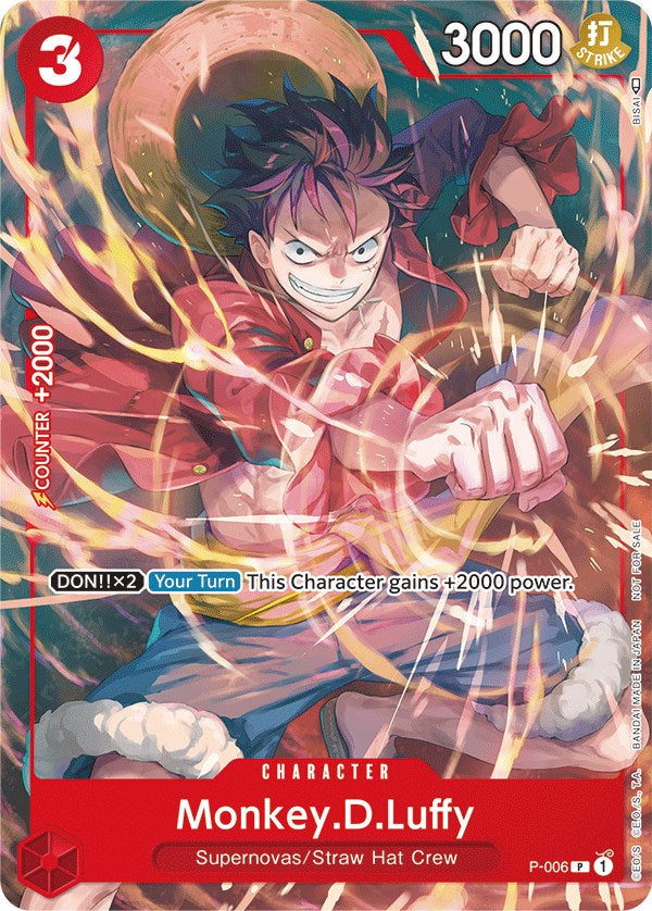 Monkey.D.Luffy (P-006) (Tournament Pack Vol. 1) [One Piece Promotion Cards] | Good Games Adelaide SA