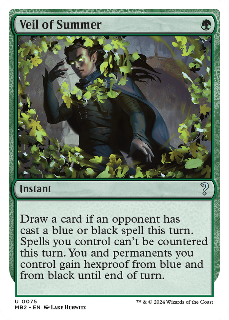 Veil of Summer (White Border) [Mystery Booster 2] | Good Games Adelaide SA
