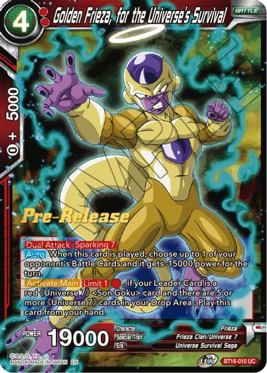 Golden Frieza, for the Universe's Survival (BT16-010) [Realm of the Gods Prerelease Promos] | Good Games Adelaide SA