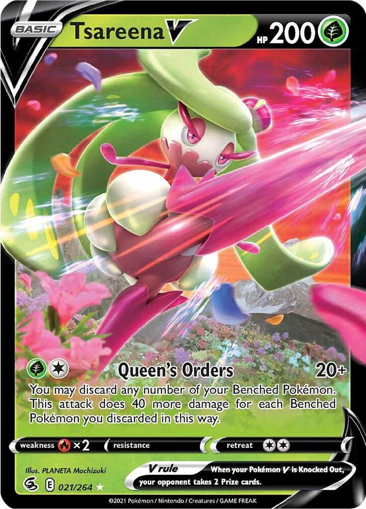 Tsareena V 021/264 (SWSH08: Fusion Strike)  - Holofoil | Good Games Adelaide SA