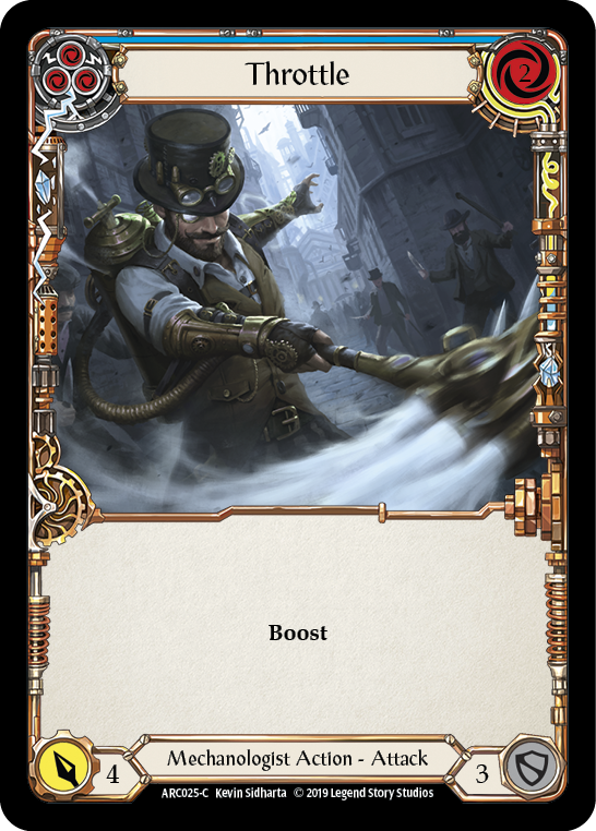 Throttle (Blue) [ARC025-C] 1st Edition Rainbow Foil | Good Games Adelaide SA