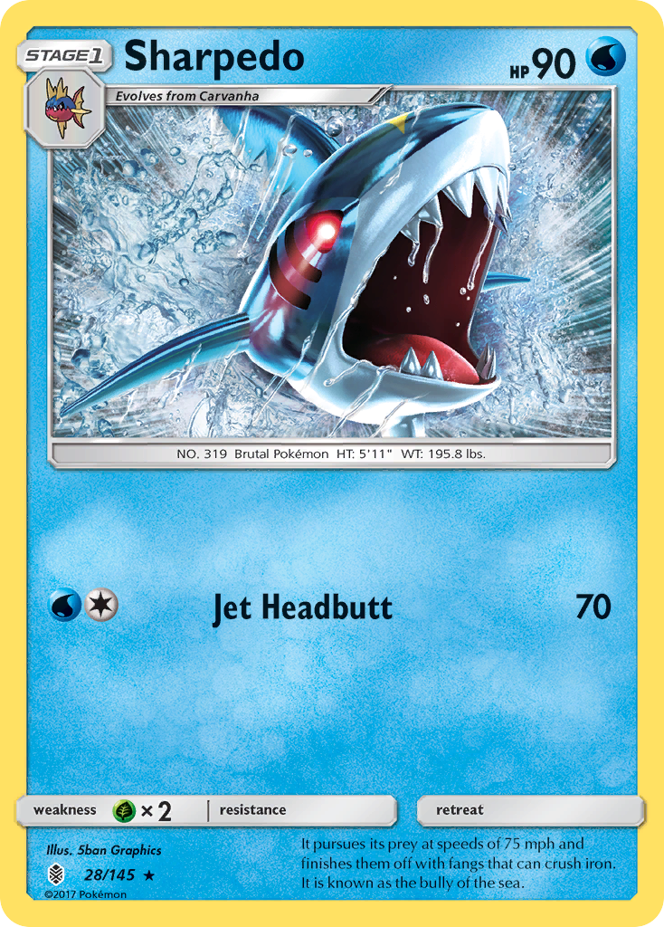 Sharpedo (28/145) [Sun & Moon: Guardians Rising] | Good Games Adelaide SA