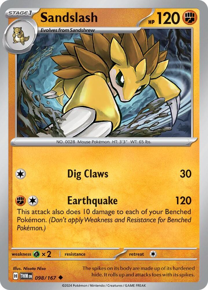 Sandslash 098/167 (SV06: Twilight Masquerade)  | Good Games Adelaide SA