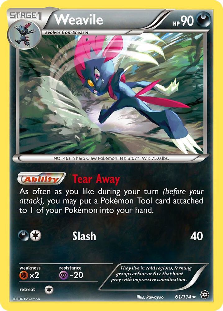 Weavile 61/114 (XY - Steam Siege)  | Good Games Adelaide SA