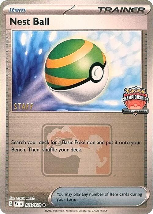 Nest Ball 181 198 North America Championships Staff 181/198 (League & Championship Cards)  - Reverse Holofoil | Good Games Adelaide SA