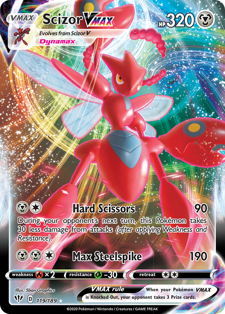 Scizor VMAX (119/189) [Sword & Shield: Darkness Ablaze] | Good Games Adelaide SA