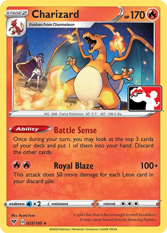 Charizard (025/185) [Prize Pack Series One] | Good Games Adelaide SA