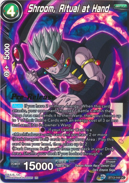Shroom, Ritual at Hand (BT13-144) [Supreme Rivalry Prerelease Promos] | Good Games Adelaide SA
