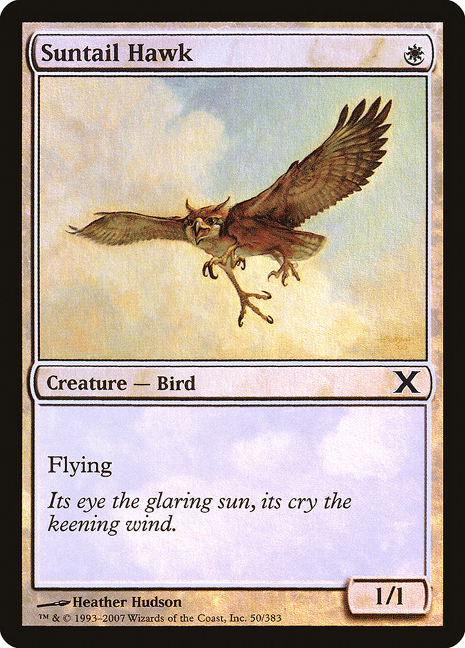 Suntail Hawk (Premium Foil) [Tenth Edition] | Good Games Adelaide SA