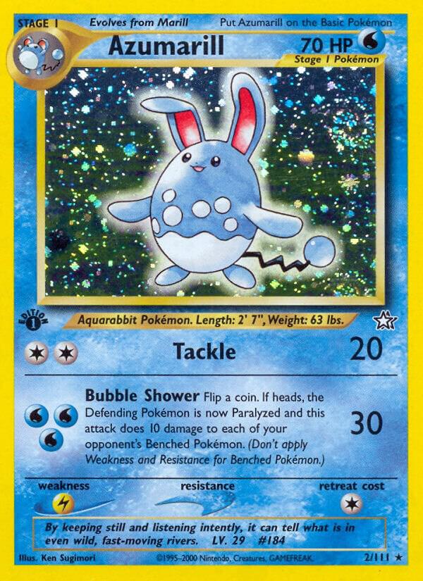 Azumarill 002/111 (Neo Genesis)  - 1st Edition Holofoil | Good Games Adelaide SA
