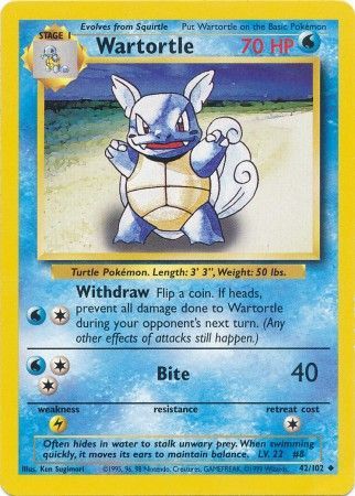 Wartortle (42/102) [Base Set Unlimited] | Good Games Adelaide SA