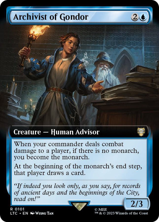 Archivist of Gondor Extended Art 101 (Commander: The Lord of the Rings: Tales of Middle-earth) 