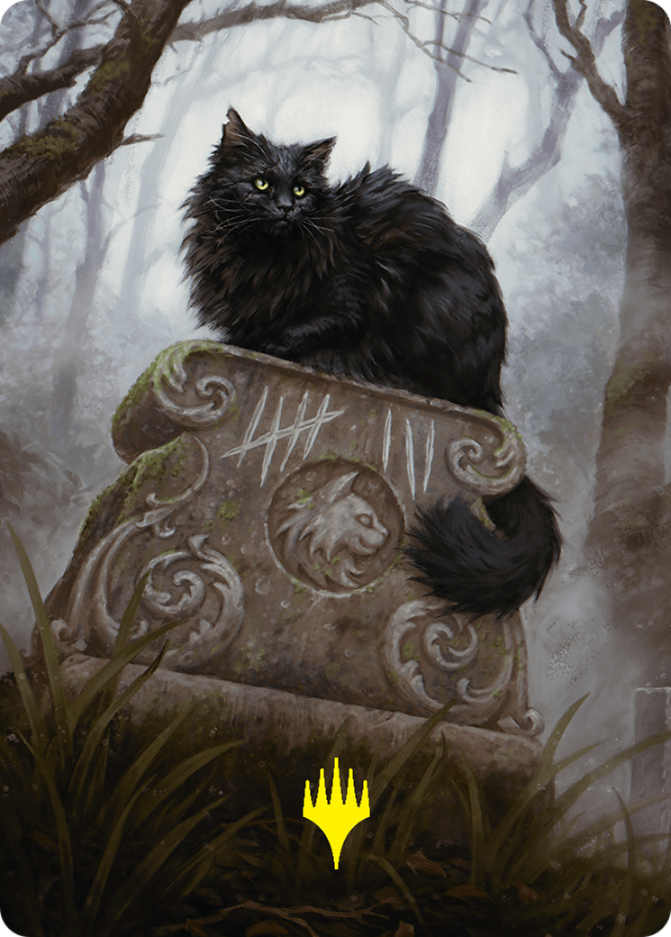 Nine-Lives Familiar 2 Art Card (36/54) (Gold-Stamped Planeswalker Symbol) [Foundations Art Series] | Good Games Adelaide SA