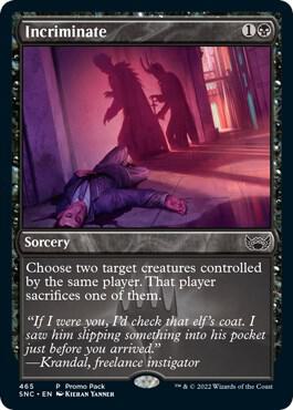 Incriminate 465 (Promo Pack: Streets of New Capenna)  - Foil | Good Games Adelaide SA