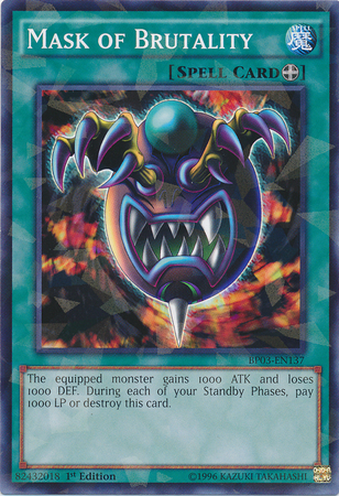 Mask of Brutality [BP03-EN137] Shatterfoil Rare | Good Games Adelaide SA