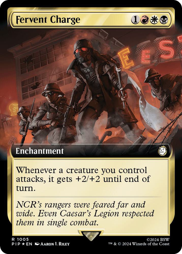 Fervent Charge Extended Art Surge Foil 1005 (Universes Beyond: Fallout)  - Foil | Good Games Adelaide SA
